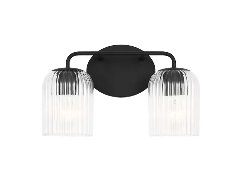 Black Transititonal Bathroom Vanity Light