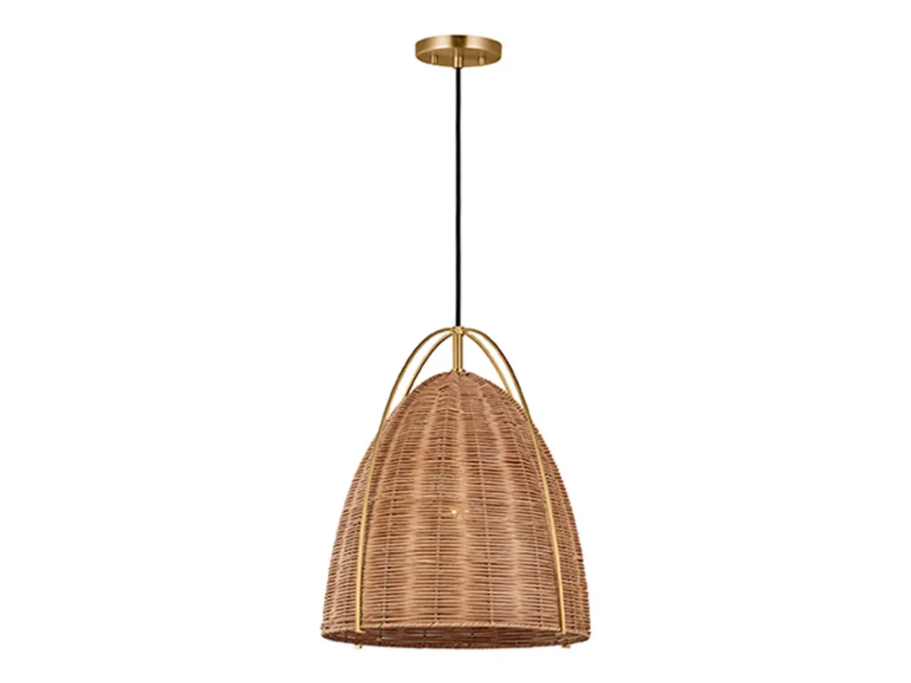 Brass Rattan Pendant Lights