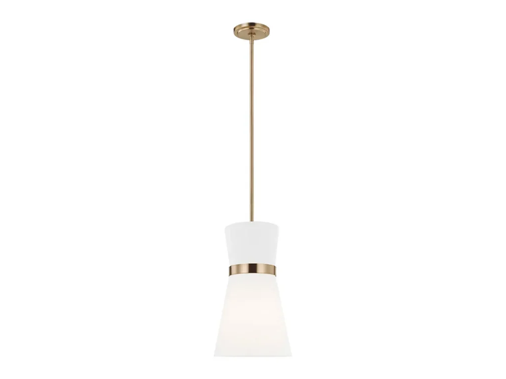 Clark One Light Pendant Satin Brass