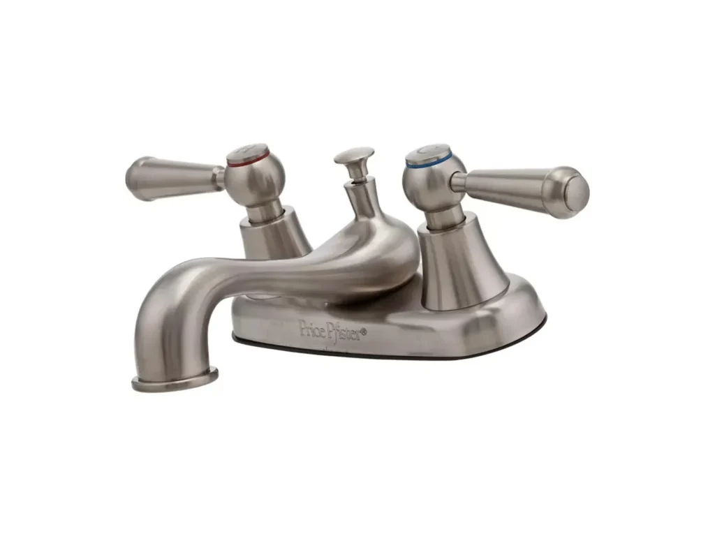 Pfirst Series® 2-Handle 4" Centerset Bathroom Faucet - Brushed Nickel